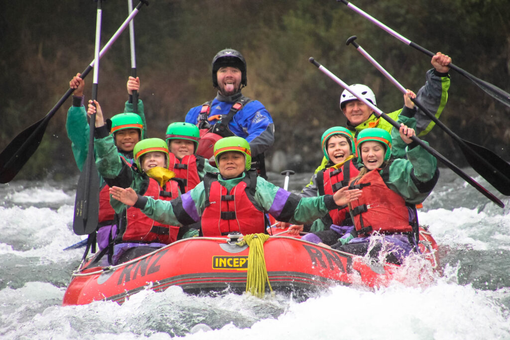 Kids love rafting on the Tongariro — fun, safe and unforgettable.